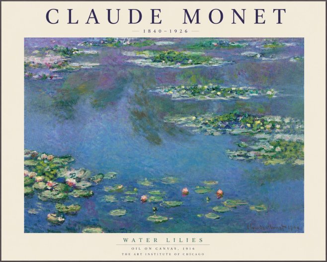 Monet Water Lilies I No4 - Plakat