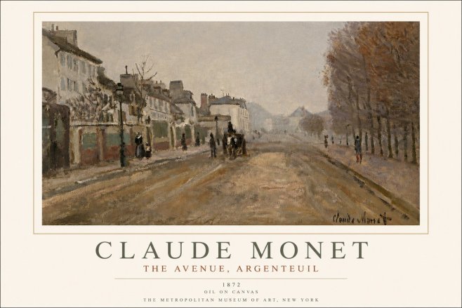 Monet The Avenue, Argenteuil No3 - Plakat