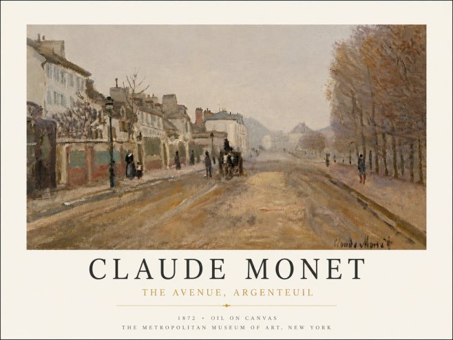 Monet The Avenue, Argenteuil No5 - Plakat
