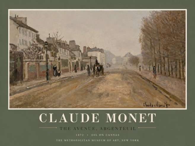 Monet The Avenue, Argenteuil No6 - Plakat