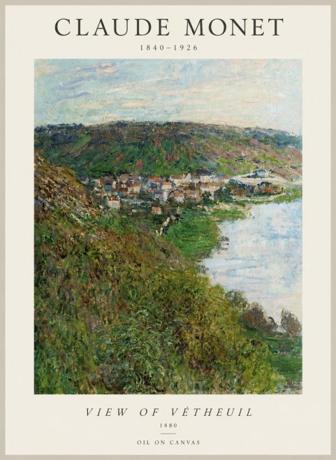 Monet View of Vétheuil II No1 - Plakat