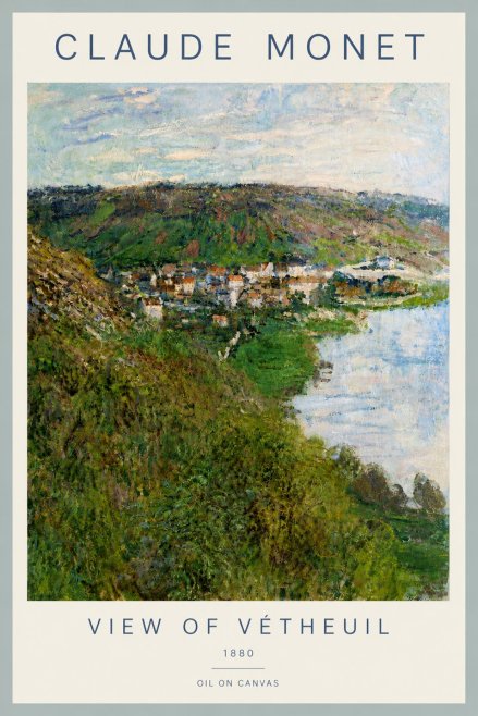 Monet View of Vétheuil II No4 - Plakat
