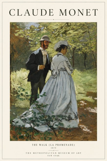 Monet The Walk (La Promenade) No3 - Plakat