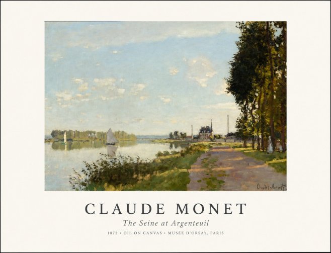 Monet The Seine at Argenteuil No1 - Plakat