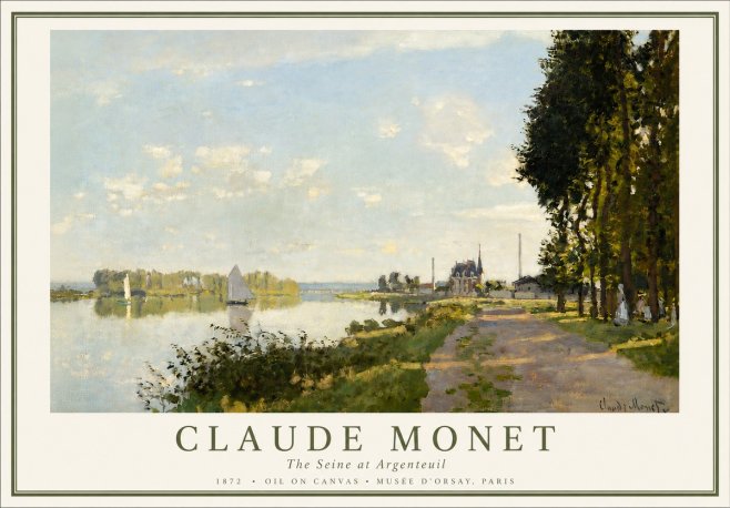 Monet The Seine at Argenteuil No3 - Plakat