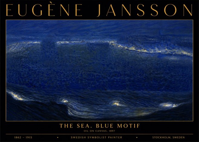 Eugène Jansson The Sea. Blue Motif No6 - Plakat
