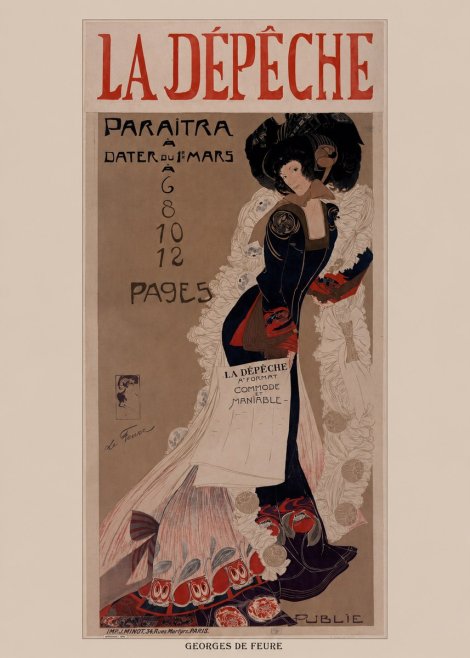 Georges de Feure La Dépêche - Han D'islande No4 - Plakat