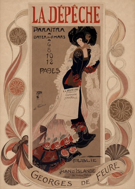 Georges de Feure La Dépêche - Han D'islande No6 - Plakat