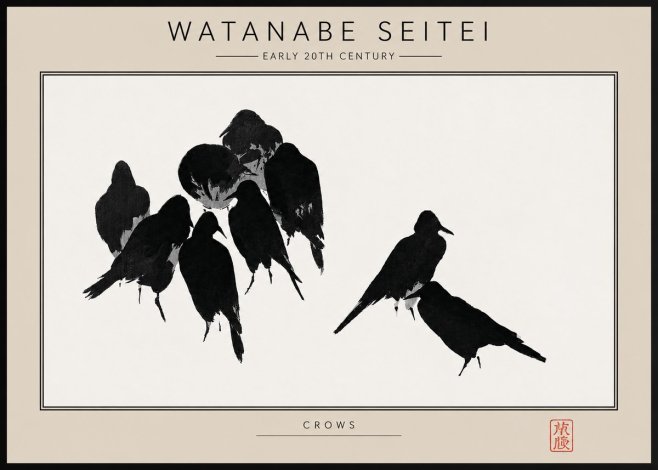 Watanabe Seitei Crows No4 - Plakat