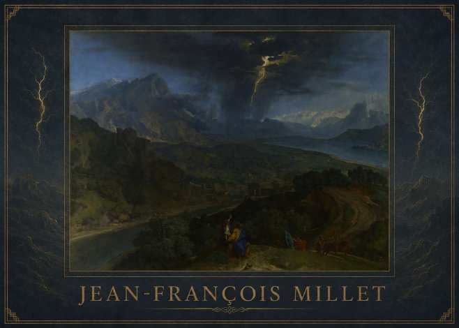Jean-François Millet The Thunderbolt No1 - Plakat