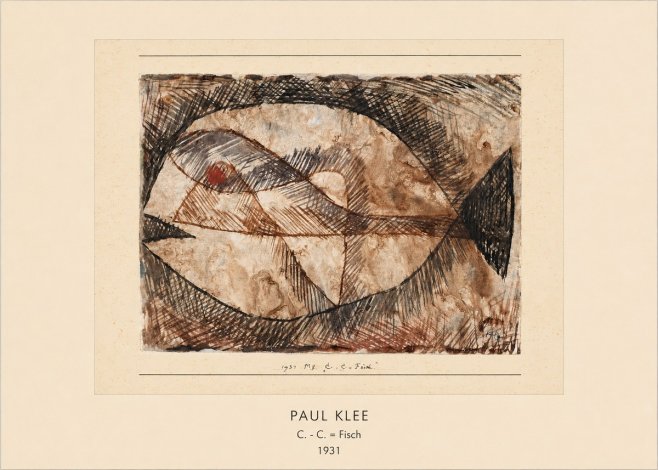 Paul Klee C. - C. = Fisch No3 - Plakat