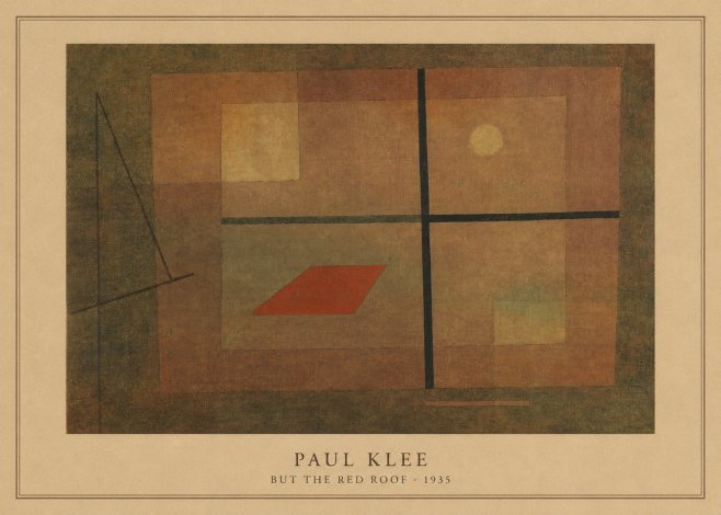 Paul Klee But the Red Roof No3 - Plakat