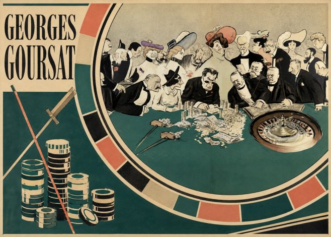 Georges Goursat At the Roulette Table No3 - Plakat