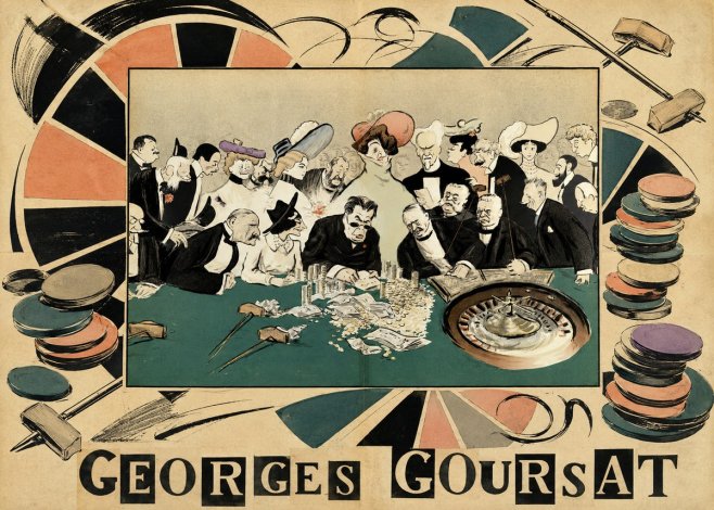 Georges Goursat At the Roulette Table No6 - Plakat