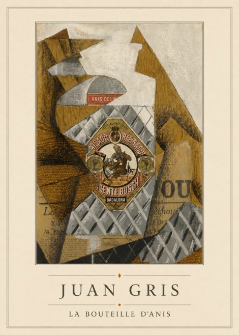 Juan Gris La Bouteille D'anis No4 - Plakat