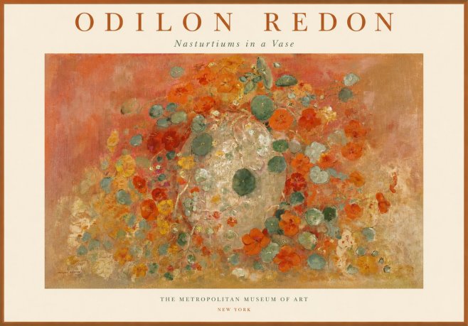 Odilon Redon Nasturtiums in a Vase No1 - Plakat