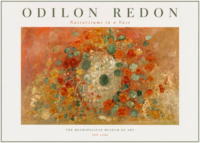 Odilon Redon Nasturtiums in a Vase No3 - Plakat