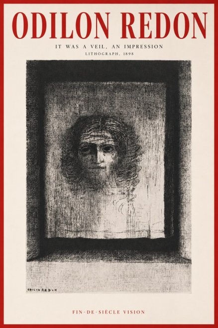 Odilon Redon It Was a Veil, an Impression No5 - Plakat