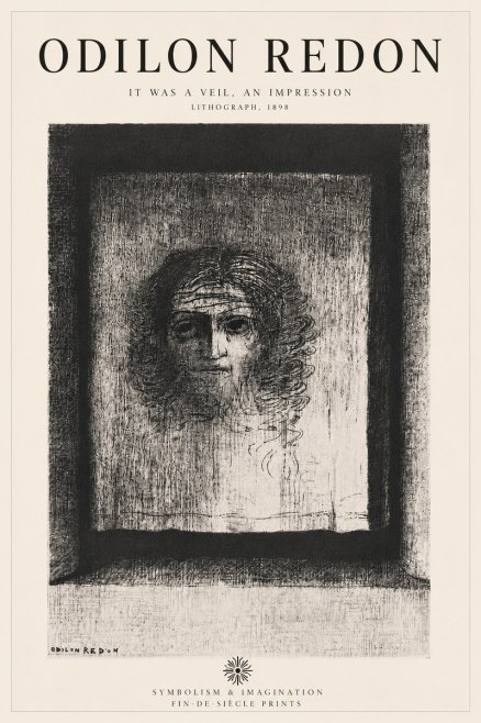 Odilon Redon It Was a Veil, an Impression No6 - Plakat