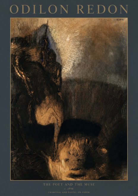 Odilon Redon The Poet and the Muse No2 - Plakat