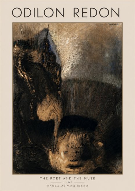 Odilon Redon The Poet and the Muse No4 - Plakat