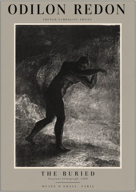 Odilon Redon The Buried No2 - Plakat