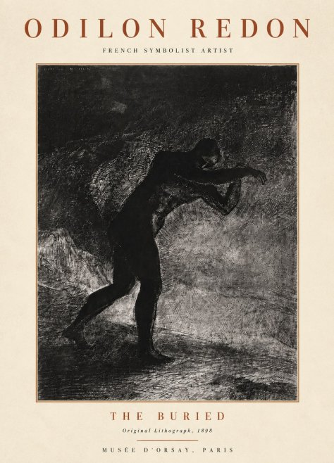 Odilon Redon The Buried No4 - Plakat