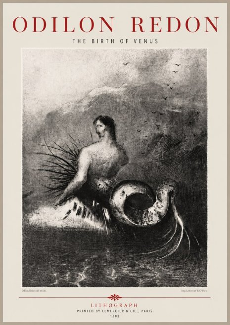Odilon Redon The Birth of Venus No3 - Plakat