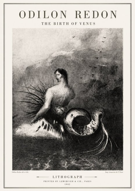 Odilon Redon The Birth of Venus No5 - Plakat