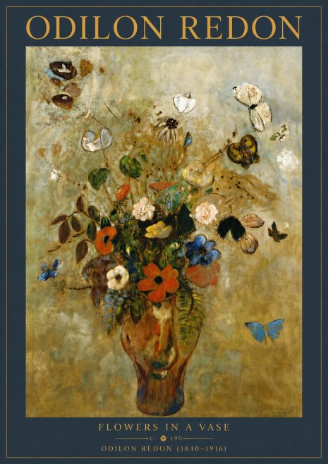 Odilon Redon Flowers in a Vase I No6 - Plakat