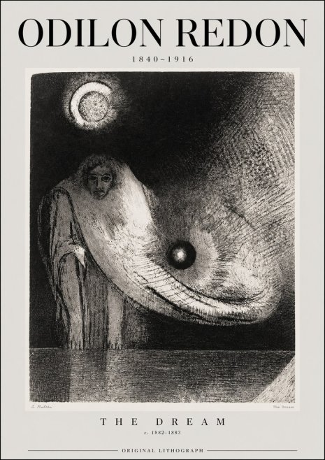 Odilon Redon The Dream No2 - Plakat