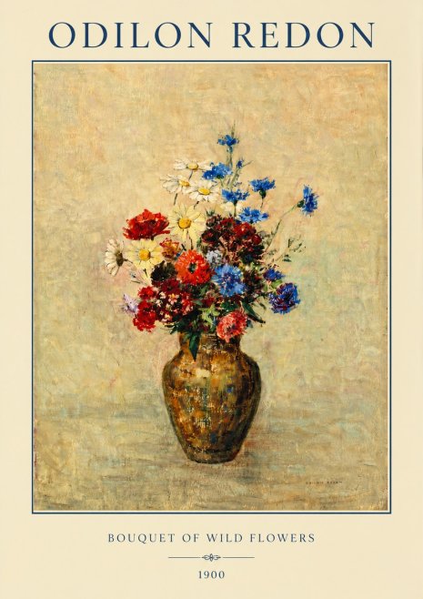Odilon Redon Bouquet of Wild Flowers I No3 - Plakat