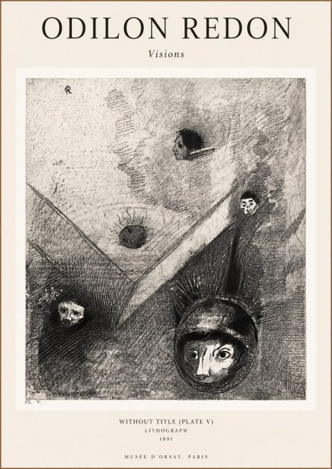 Odilon Redon Without Title (Plate V) No1 - Plakat