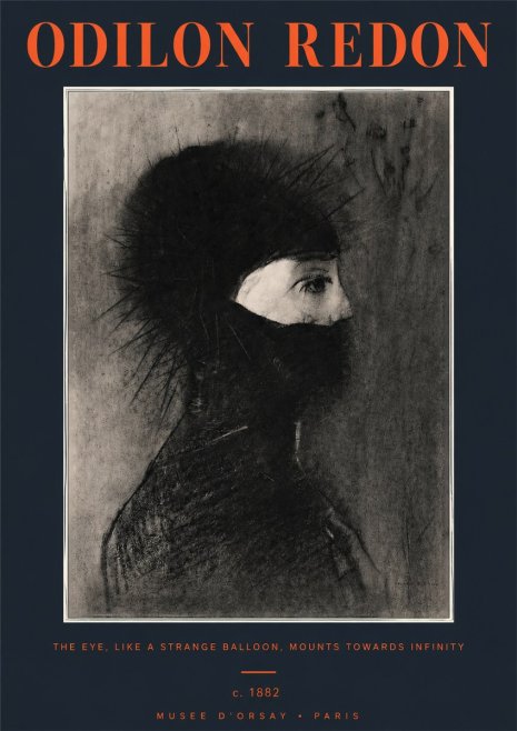 Odilon Redon The Eye, Like a Strange Balloon, Mounts Towards Infinity No2 - Plakat