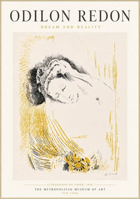 Odilon Redon Dream and Reality No6 - Plakat