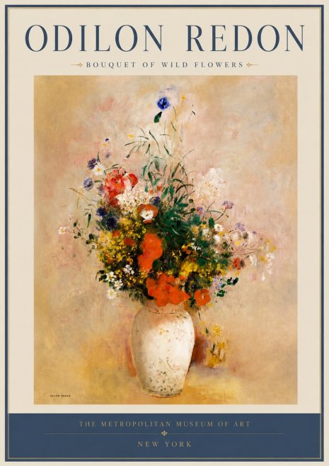 Odilon Redon Bouquet of Wild Flowers II No2 - Plakat