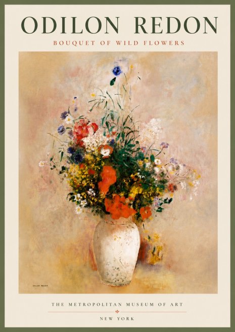 Odilon Redon Bouquet of Wild Flowers II No5 - Plakat