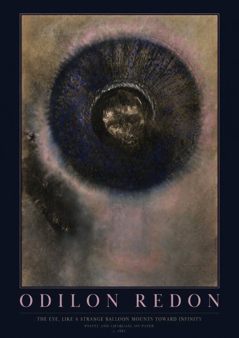 Odilon Redon The Eye, Like a Strange Balloon Mounts Toward Infinity No2 - Plakat