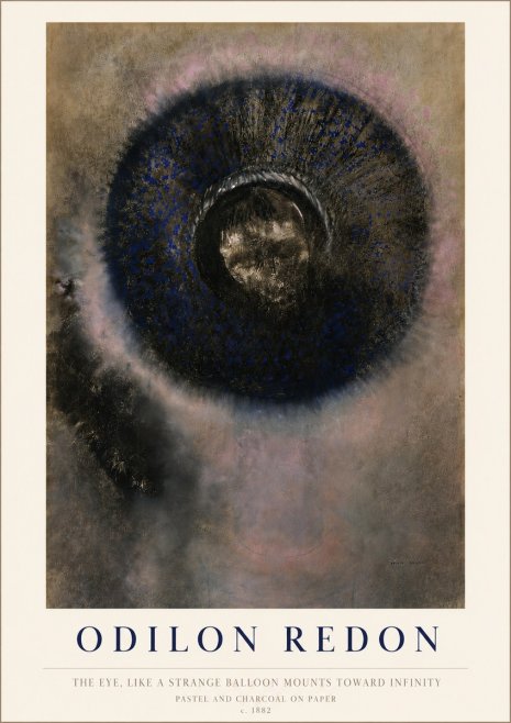 Odilon Redon The Eye, Like a Strange Balloon Mounts Toward Infinity No3 - Plakat