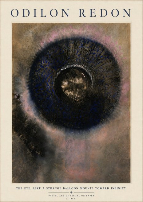 Odilon Redon The Eye, Like a Strange Balloon Mounts Toward Infinity No6 - Plakat