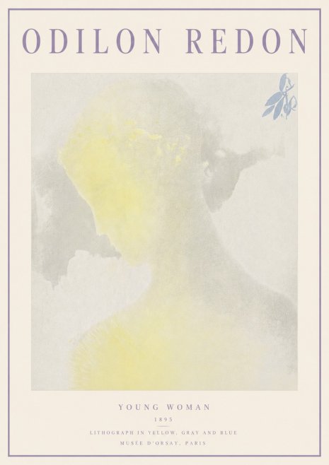 Odilon Redon Young Woman No6 - Plakat