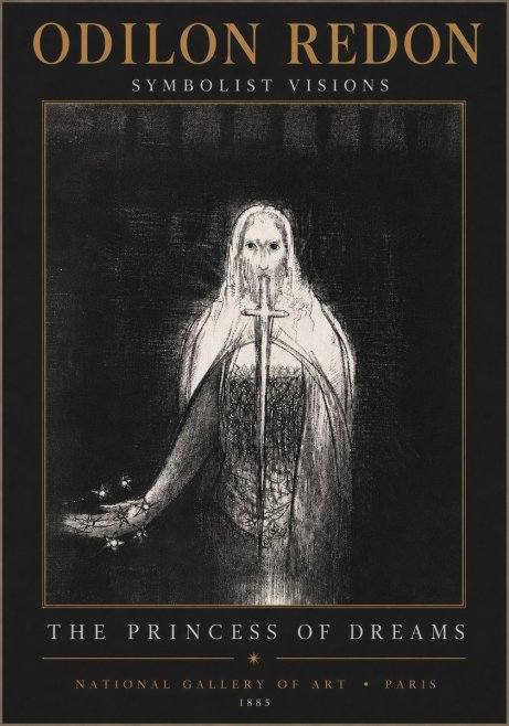 Odilon Redon The Princess of Dreams No4 - Plakat