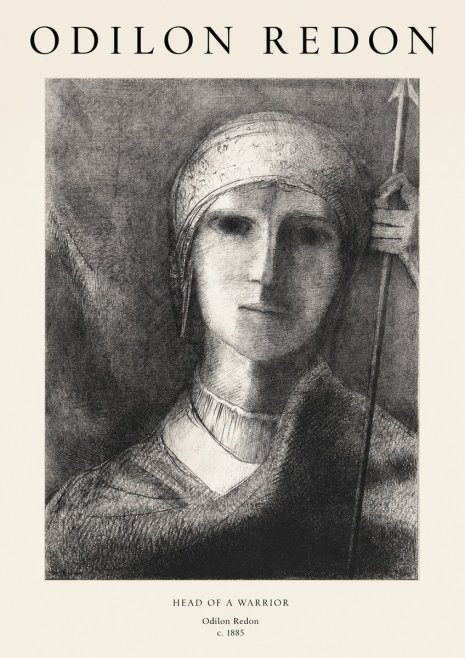 Odilon Redon Head of a Warrior No1 - Plakat