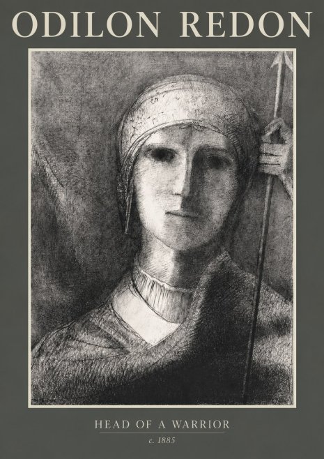Odilon Redon Head of a Warrior No2 - Plakat