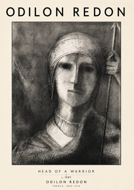 Odilon Redon Head of a Warrior No6 - Plakat
