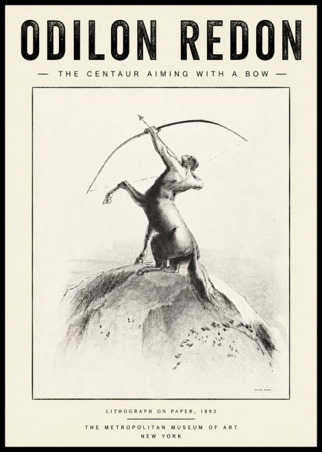Odilon Redon The Centaur Aiming with a Bow No5 - Plakat