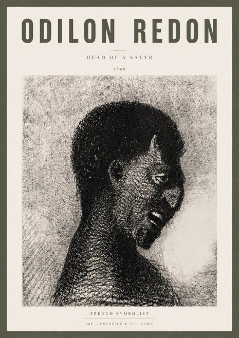 Odilon Redon Head of a Satyr No5 - Plakat