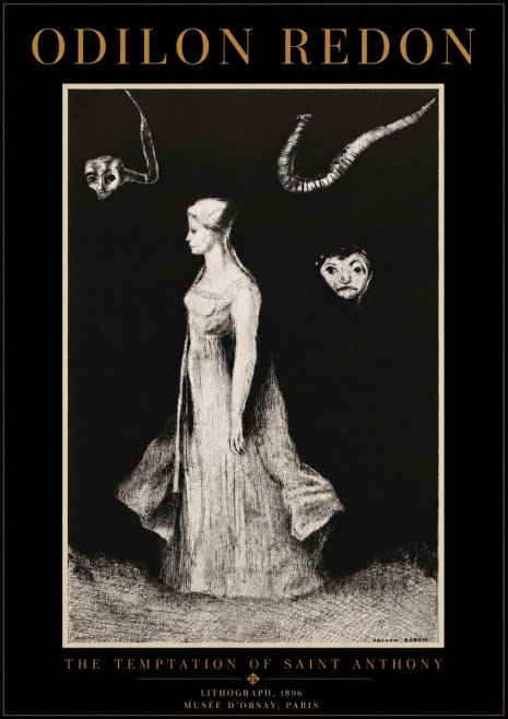 Odilon Redon The Temptation of Saint Anthony No6 - Plakat