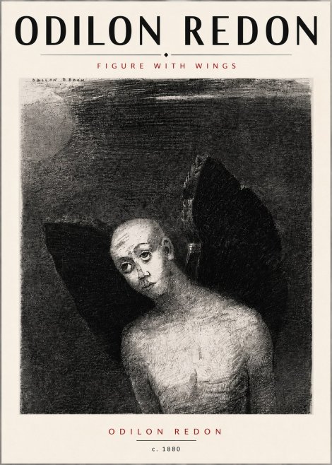 Odilon Redon Figure with Wings No6 - Plakat