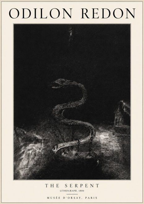 Odilon Redon The Serpent No3 - Plakat
